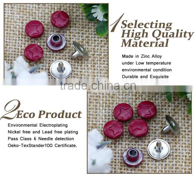 Wholesale Hot Sale Star Shape Metal Jeans Rivets And Studs