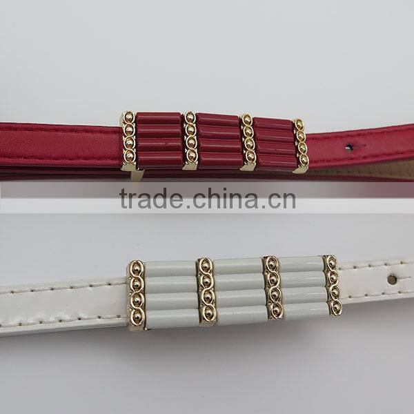 Lady's fashion belt with alloy buckle for dress