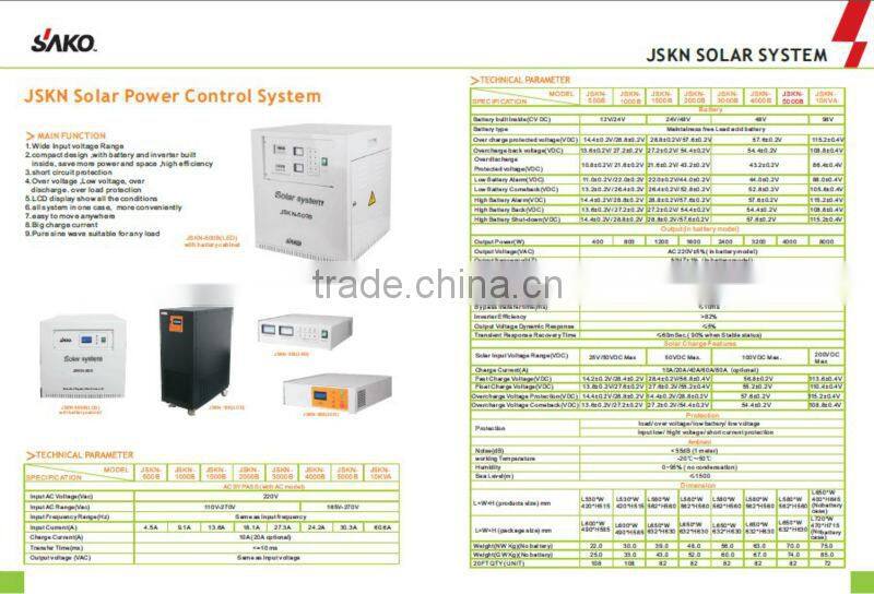 Inverter Price Pure Sine Wave Solar Inverter SKN-SS with Charge and Stabilizator(OEM,ISO,CE)