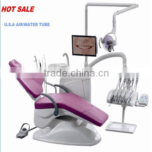 dental chair of top mounted instrument tray