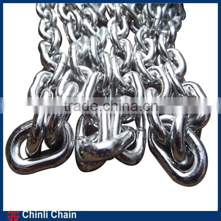 DIN764 standard 20 Mn2 link chain, high quality electro galvanized chain