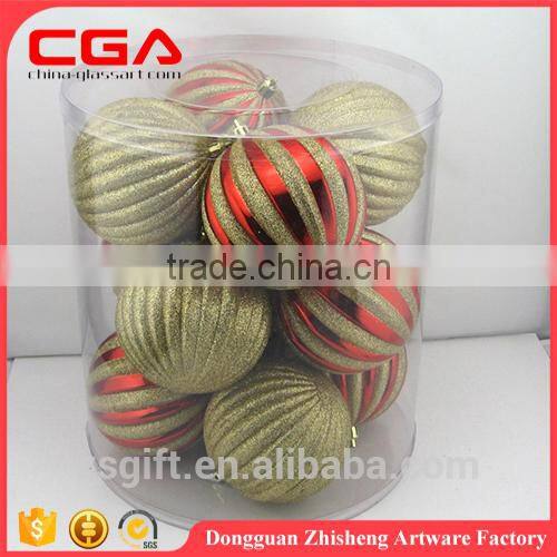 Handmade round plastic balls for christmas indoor decor ball Small christmas accessory