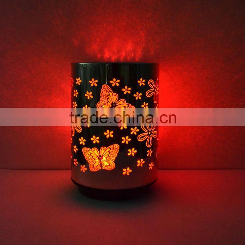 2014 New novelty LED color changing push light, butterfly design table lamp