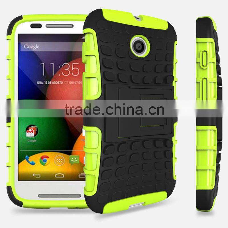 PC TPU Stand hybrid case cover for Motorola Moto E