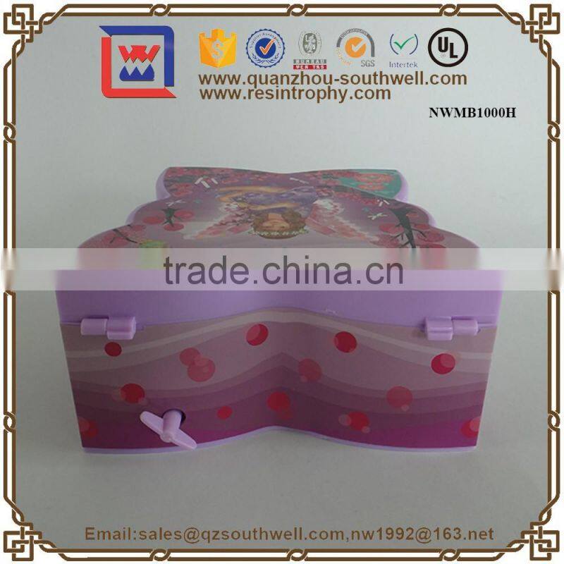 Fashion Plastic Jewelry Box With Drawer Toy Carousel Music Box