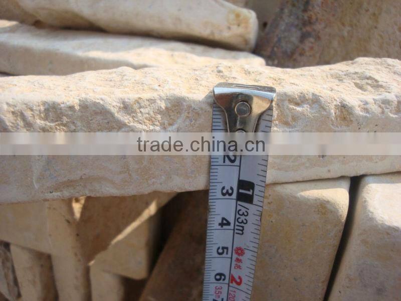 Yellow limestone tiles