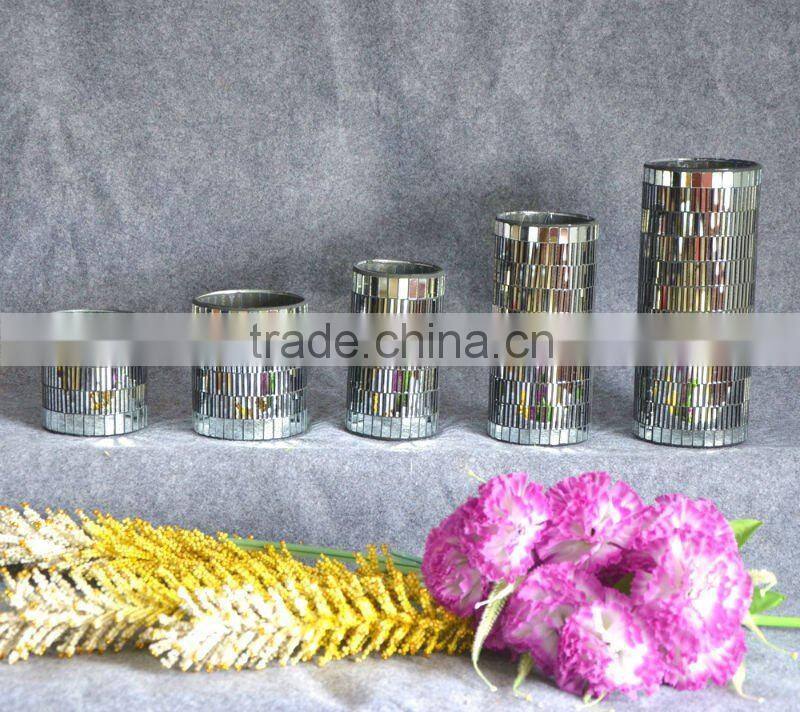 modern glass mosaic vase