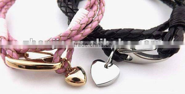 2013 good luck leather bracelet wholesale for girls #16000-1
