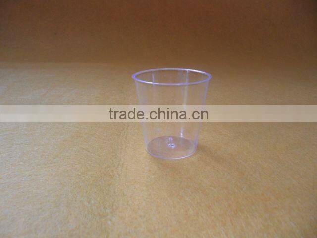 Clear plastic disposable beverage cups