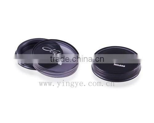 Makeup custom plastic protein compact powder case gold