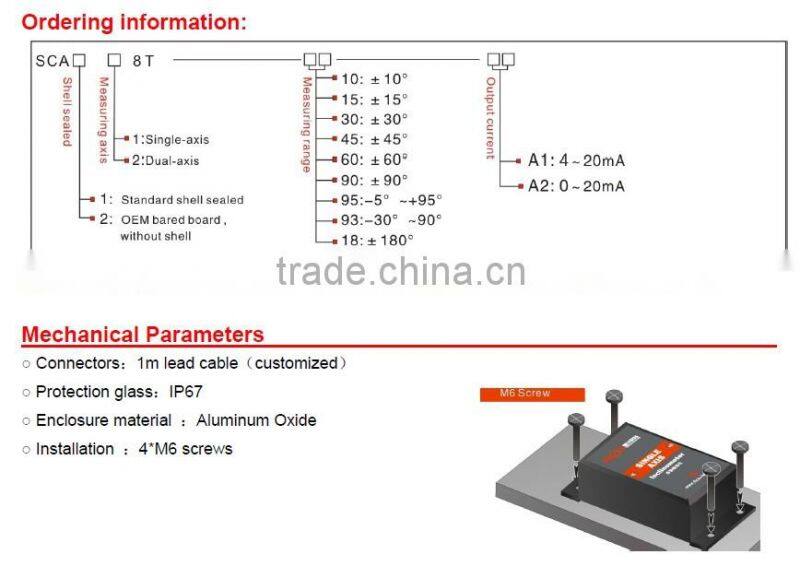 SCA118T Long Distance Transmission 4-20mA Level Sensor To Be Sealed In Wide Temperature Shielding Metal Housing/Casing