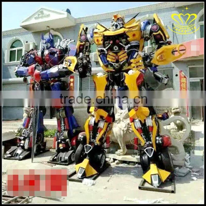 Transformers Optimus Prime Bumblebee robot movie characters FRP sculpture
