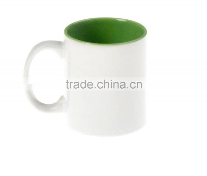 11oz inner color cup colorful inside ceramic mug for sublimation