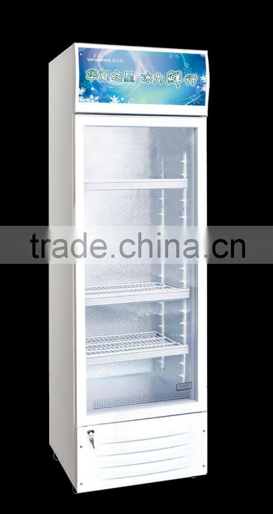 Glass Door vertical showcase,Display supermarket refrigerator for beverage