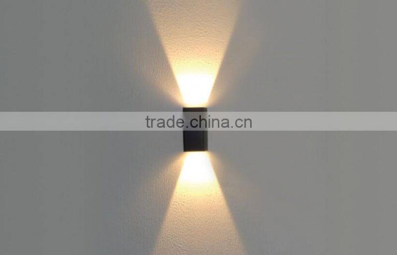 W-003026 2*6W cob led modern concise designed wall lamp,outdoor up and down home/hotel wall lamps