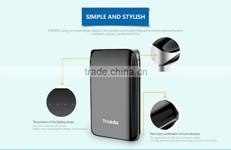 TRUSDA Hot selling Travel Gift High capacity Li-ion battery Power bank 15600mAh with 2 USB Ports mobile charger