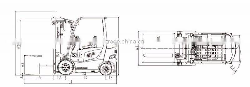 LG35B(ac) china Lonking hangcha forklift /heli forklift for sale
