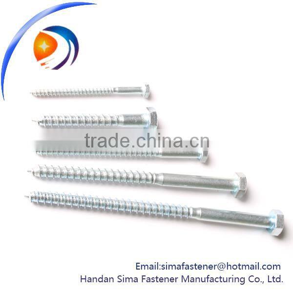 DIN571 Zinc plated Steel,Lag bolt, Hex Wood Screw,Hex lag screw