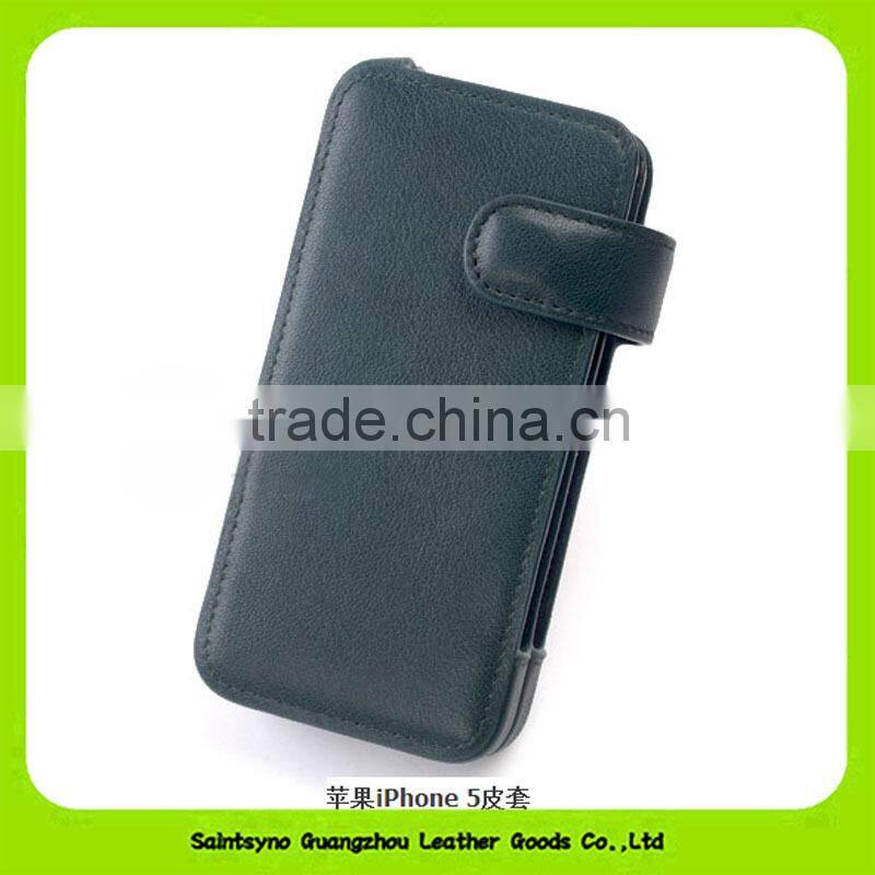 Belt Magnetic Closure Two Mobile Phones First Skin Cow Leather Case 16154