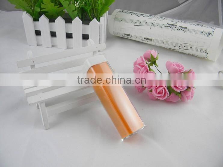 Cheapest transparent plastic lipstick power bank in Shenzhen factory