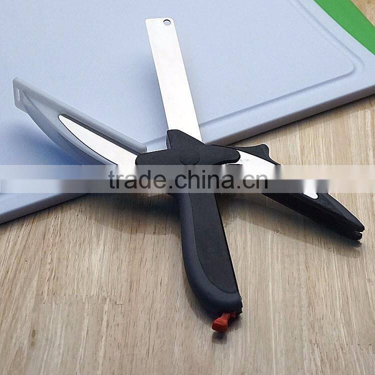 2016 new 2 in 1 smart cutter/clever cutter/baby food cutter/2 in 1 kitchen knife/kitchen set