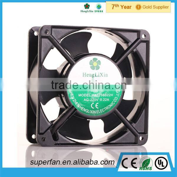 Low noise ac cooling fan ,220V 120*120*38mm Axial AC fan for sale