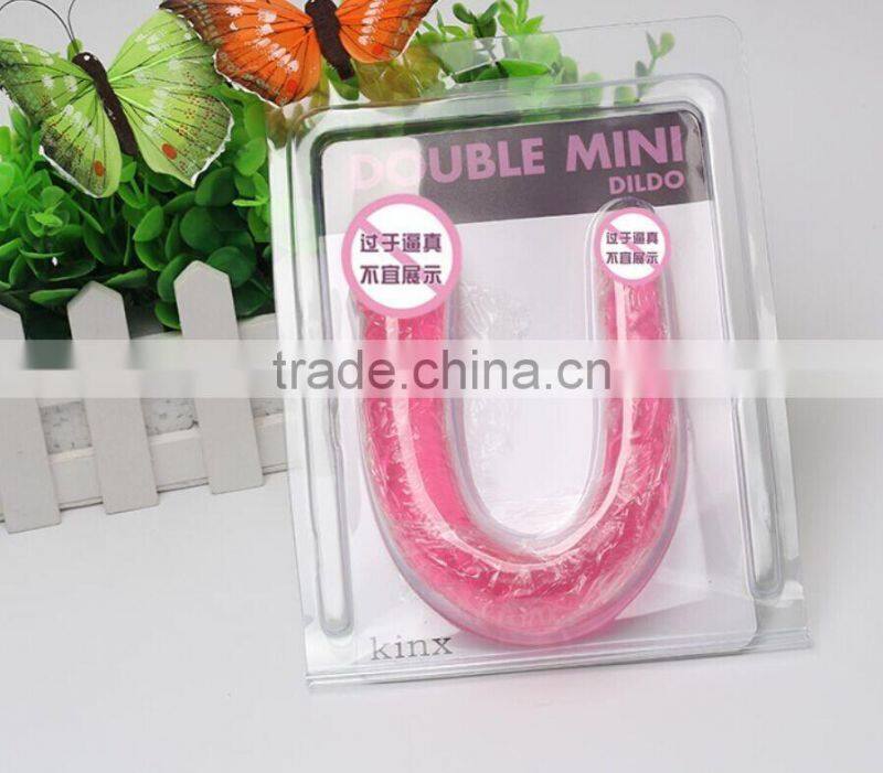 Jelly Double Headed Dildo Double dong Realistic Cock Penis Anal Plugs Sex Toys For Lesbian