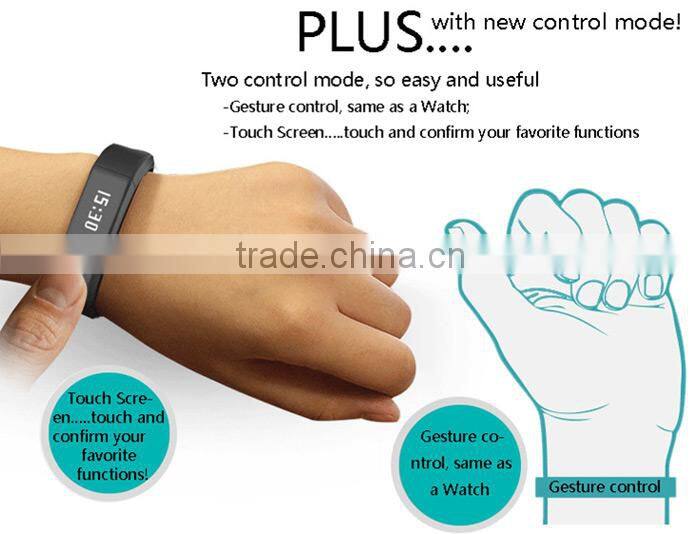 best selling I5 Plus Smart Bracelet Bluetooth 4.0 Waterproof Sleep Monitor Smart band Android 4.3 & IOS7.0 smart watch