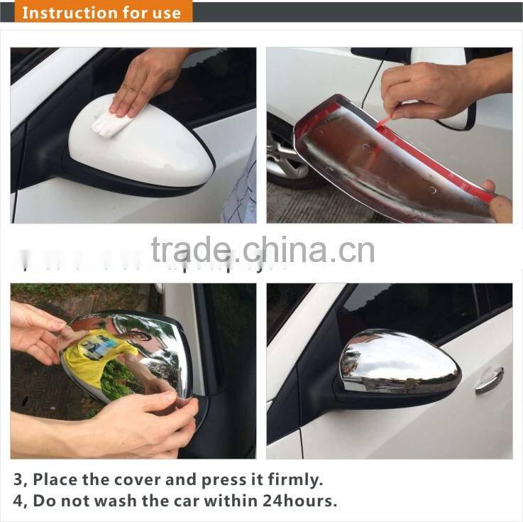 Chrome plating on plastic side mirror cover for 2008 2009 2010 2011 Audi A5 A4 A3 A6