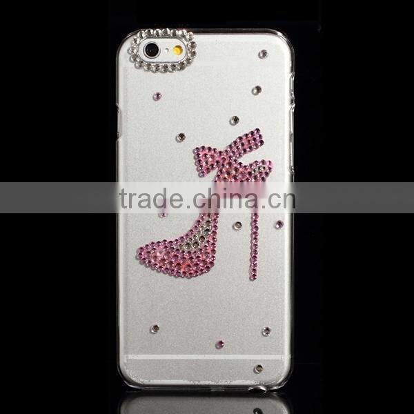 High-heeled Shoe Rhinestones Clear Hard Case for iPhone 6, for iphone6 case