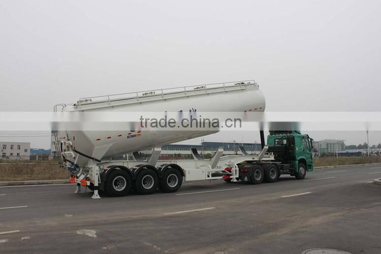Hot sale CIMC LINYU 55m3 aluminum alloy lifting bulk cement semi trailer