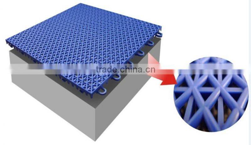 Outdoor interlocking sport court removable plastic floor tiles