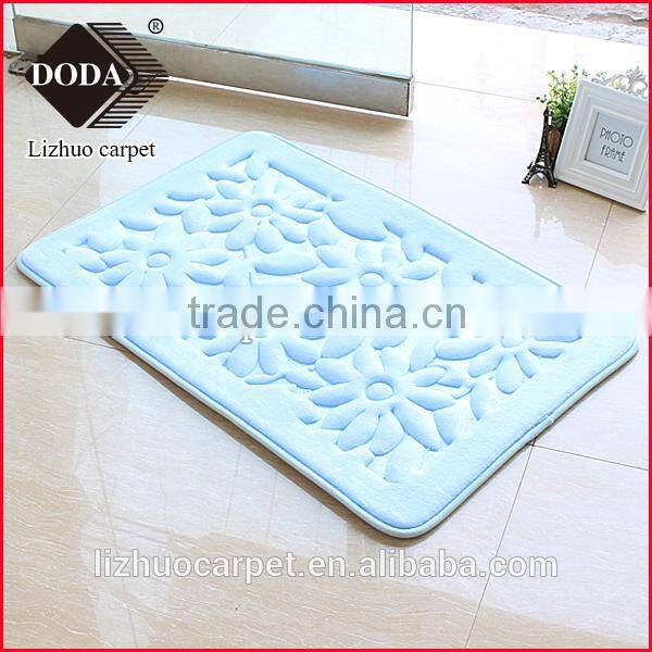 100%polyester china factory direct sell sponge bath anti fatigue mat