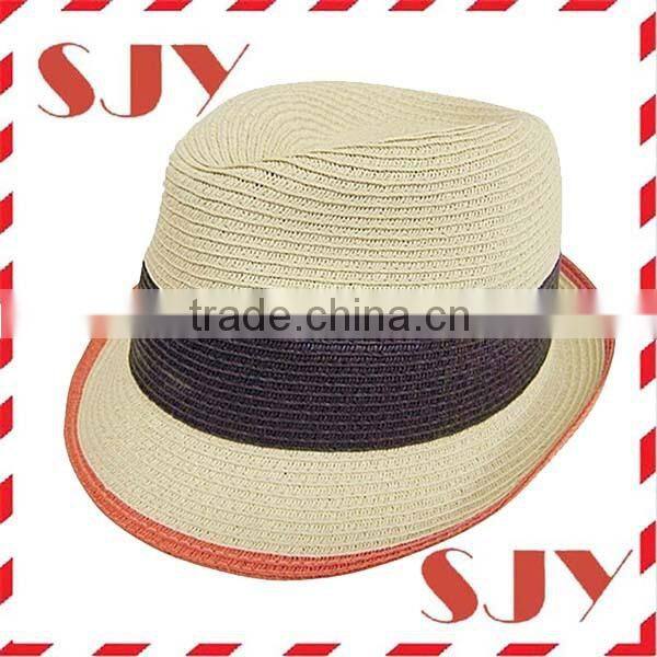 Children straw hats fashion mesn floppy beach hats