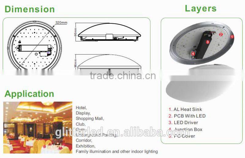 Good surface Epistar Chip SMD2835 emergency light ceiling mounted 60/90/120/180 mins Emergency time