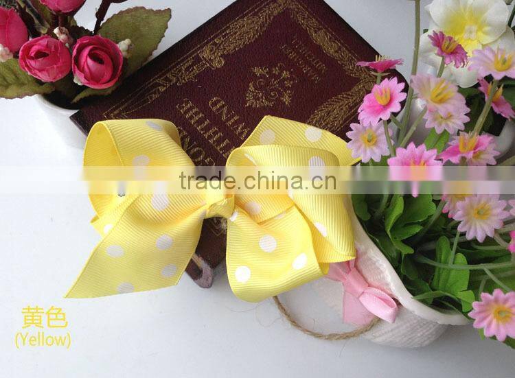 Polka Dots Baby Bow Ties Grosgrain Ribbon Baby Hair Bow