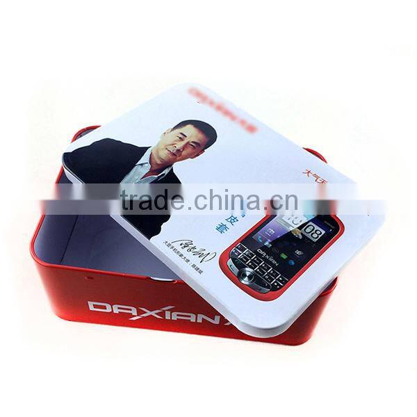 Rectangular cell phone tin box/metal can/case