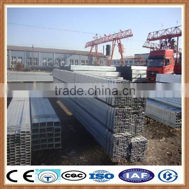 galvanized square pipe/ galvanized square tube