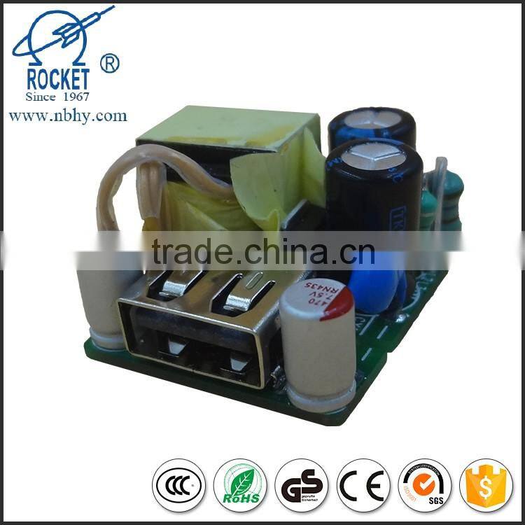 High efficiency factory OEM 5V2A Synchronous Rectifying USB Adaptor PCBA for Mobile Phone
