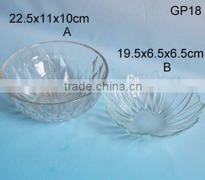 Water lily shaped crystal glass bowl for fruit