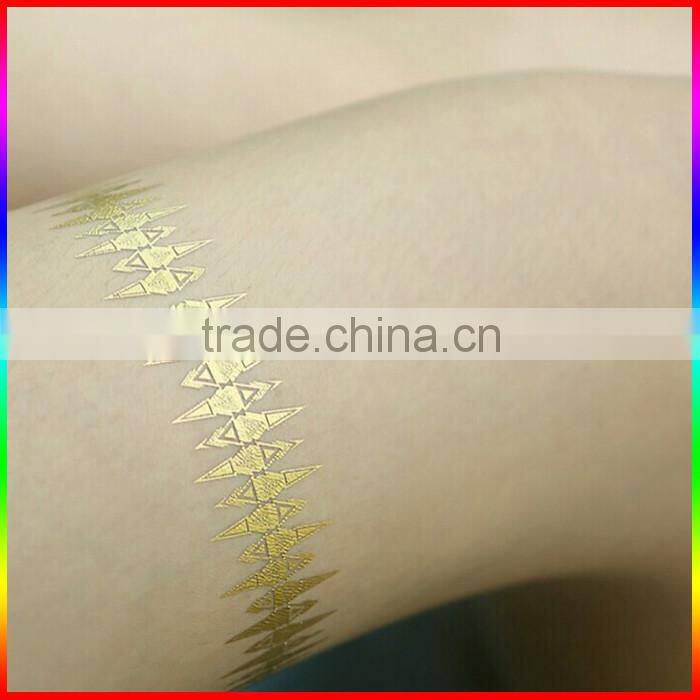 fluorescent temporary tattoo custom metallic tattoo gold flash tattoo