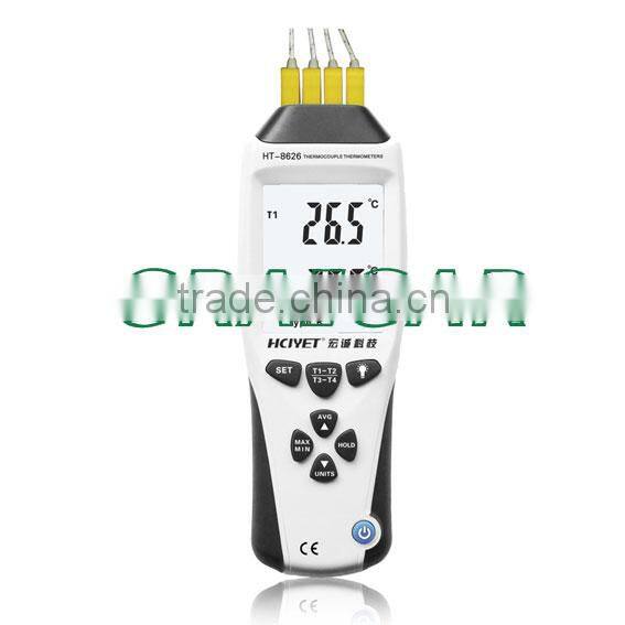 Four channels contact Thermocouple thermometer HT-8626 Sensors measuring temperature