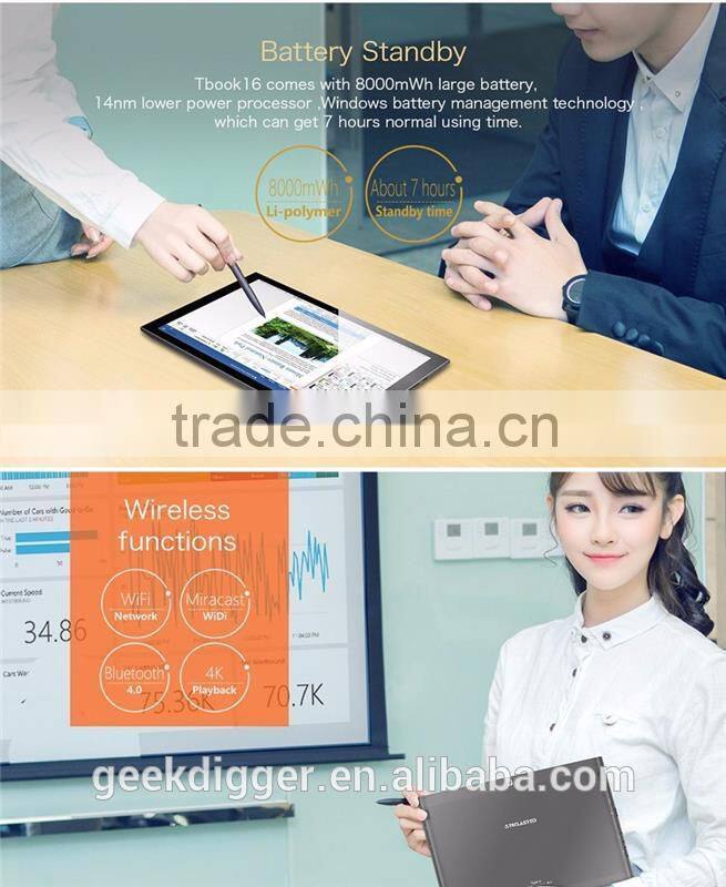 Teclast TBOOK 16 2 in 1 Ultrabook Tablet PC-BLACK/11.6 inch Win 10 + Android 5.1 Intel Cherry Trail Z8300 64bit