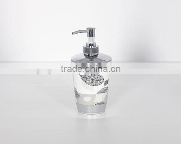 Grey leaf printed bathroom toiletry set