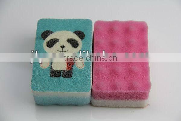 Printed Non-Scratch Scouring Kitchen Cleaning Sponge Pad