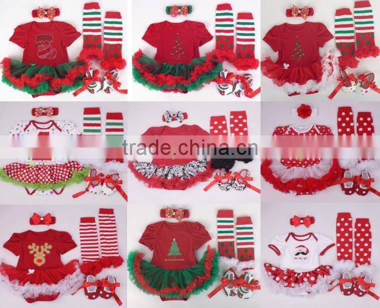 Christmas Baby Cothing Sets Infant Fashion Clothes Gift tutu Newborn baby girls Romper Dress
