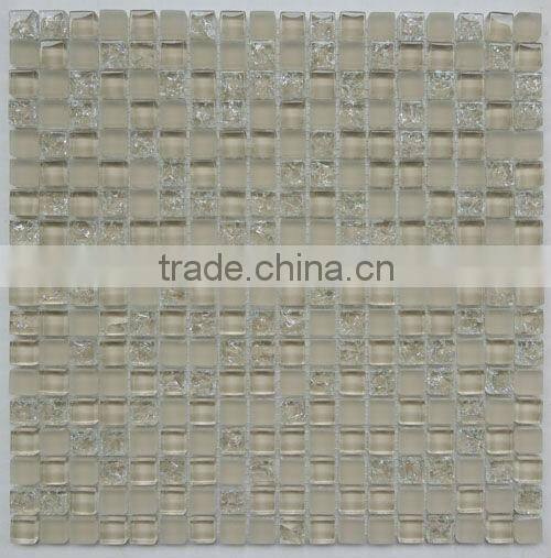 Interior finish glass mosaic in decoration, broken glass mosaic tile
