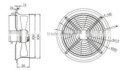 ac outdoor fan motor for air cooling