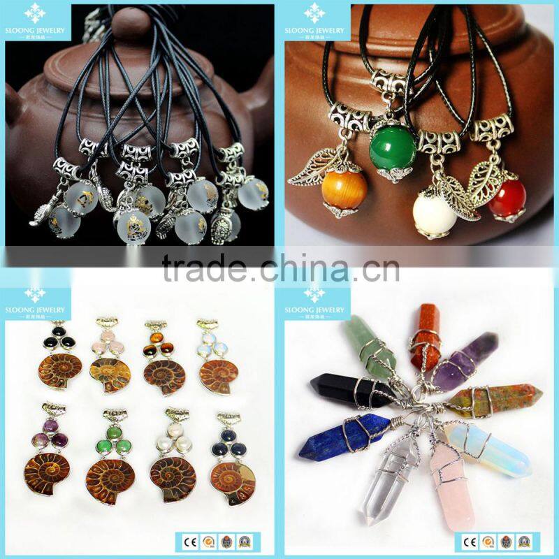 Synthetic Rock Crystal Quartz Gilding Buddha Pendant Jewelry Wholsale