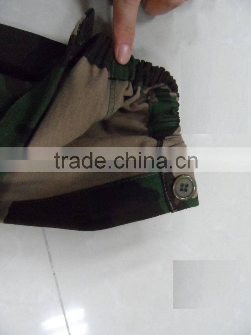 Custom cotton polyester twill jungle camouflage sylria outdoor tactical suit